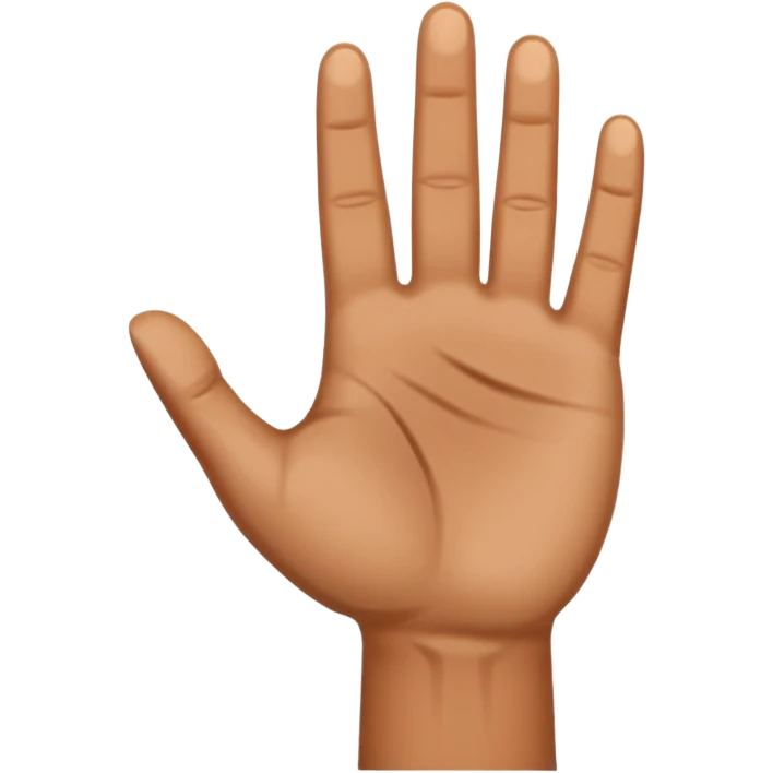 outstretched right hand emoji