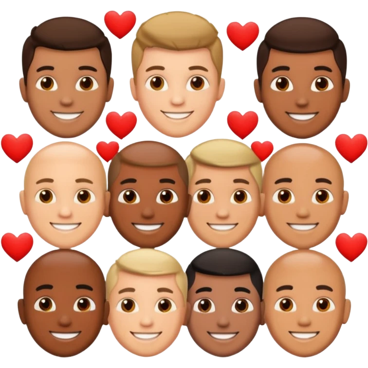 Men with heart emoji