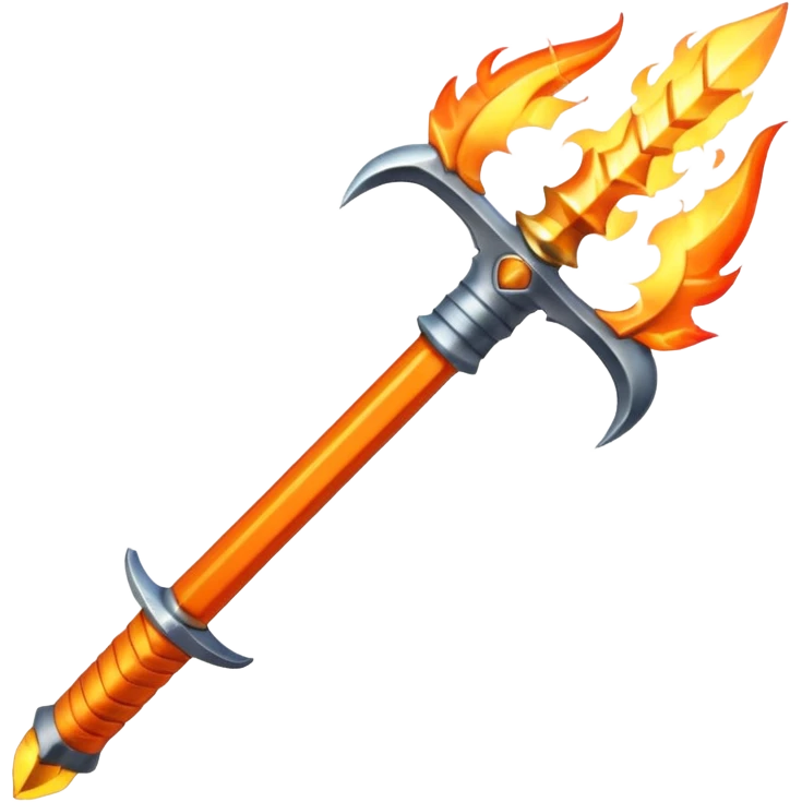 fire sword striking down emoji