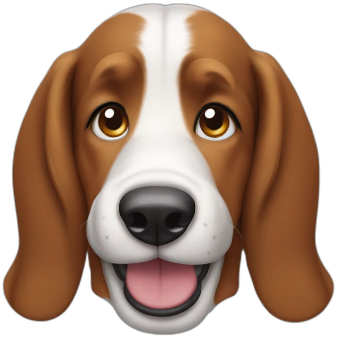 Happy Bassett hound emoji
