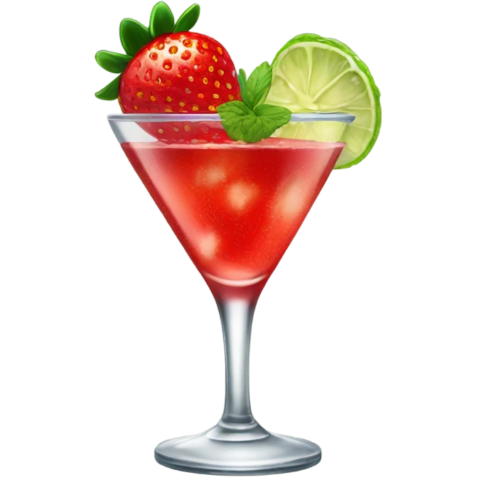 Strawberry cocktail emoji