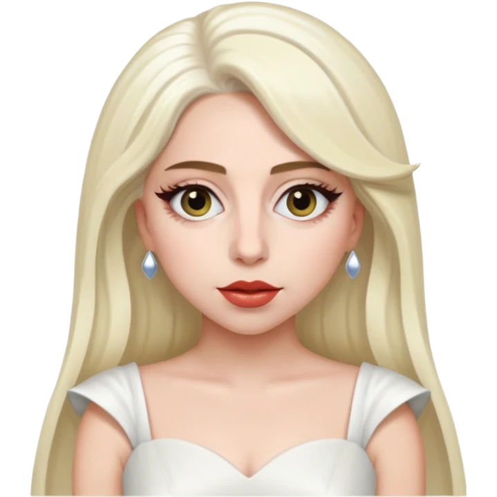 lady gaga in white emoji