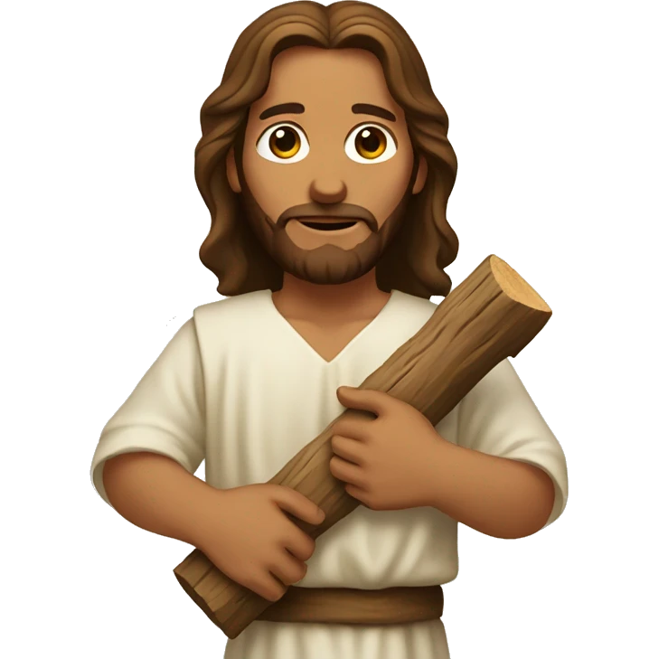 jesus holding wood emoji