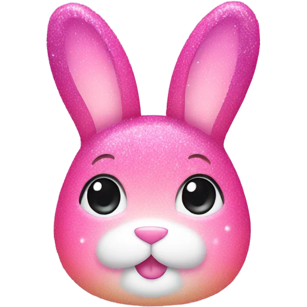 Pink ombre bunny with glitter  emoji