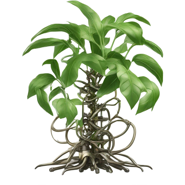 plant merged with machine emoji