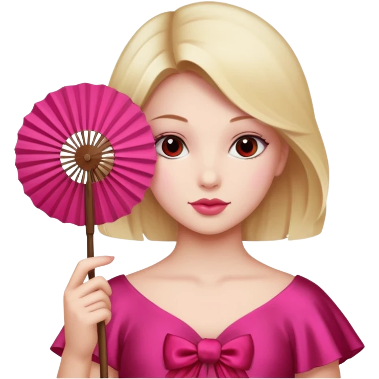 Clean girl pink fan and I love rose emoji