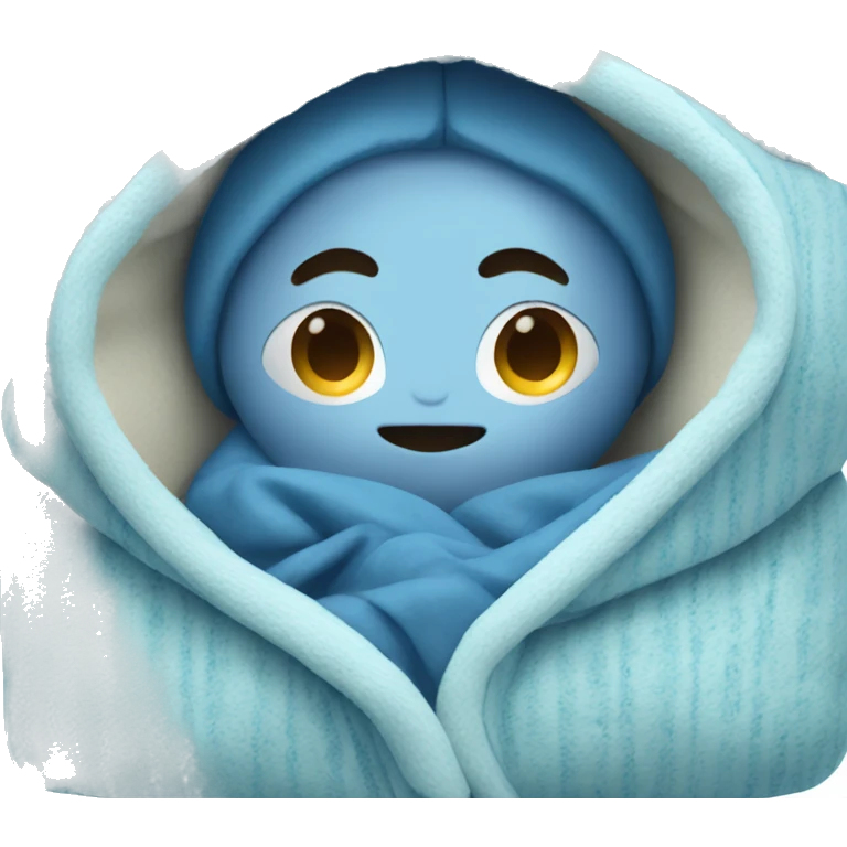 blue cozy blanket emoji