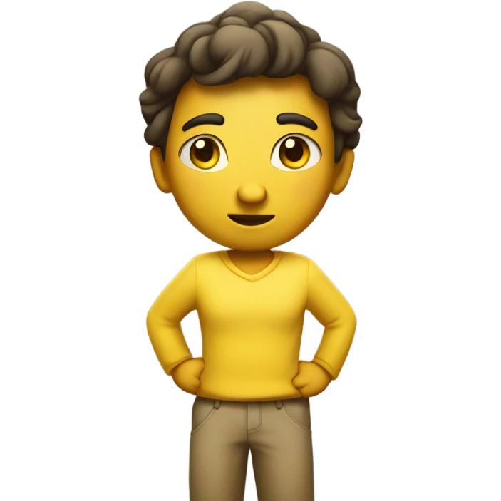hands on hips (yellow dude) emoji