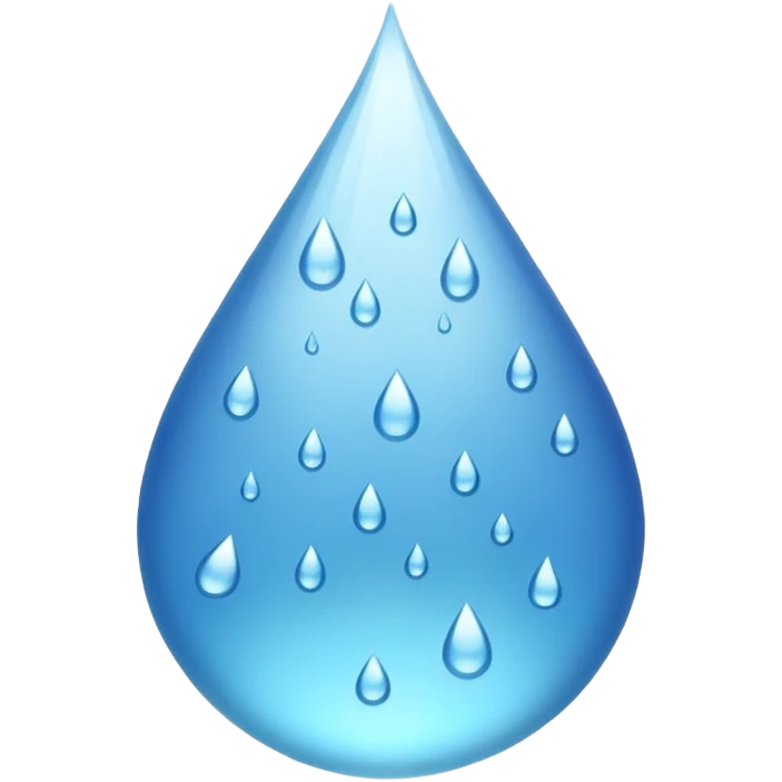 Heart of rain water emoji