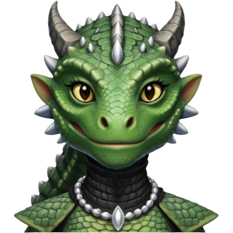 ESO female Argonian with lashes and earrings emoji