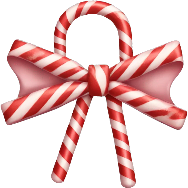 Bow with candy canes emoji