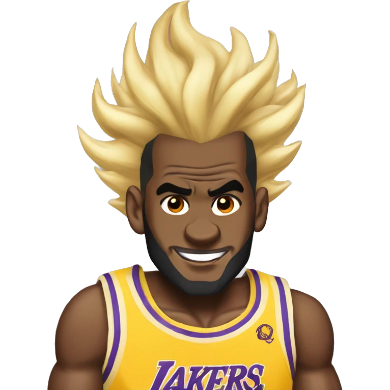 lebron james super saiyan hair emoji