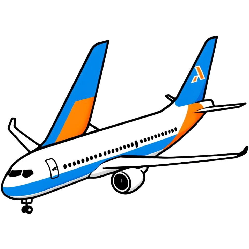 Scandinavian Airlines airplane with blue tail emoji