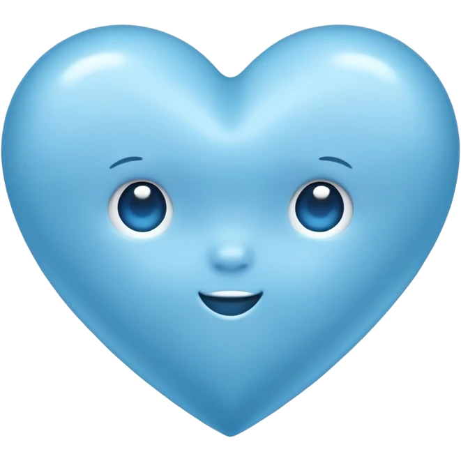 Baby blue heart emoji