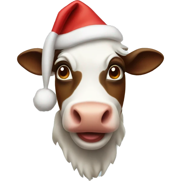 Santa cow emoji