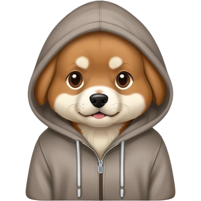 dog wearing a hoodie emoji