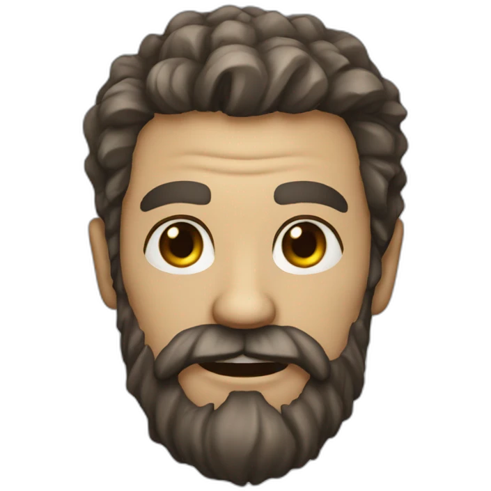 A man with beard is dead because of zombie emoji