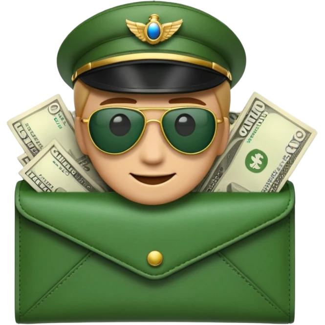 Aviator money emoji, wallet full of cash, casino vibe, premium 3D emoji style, clean, no background
 emoji