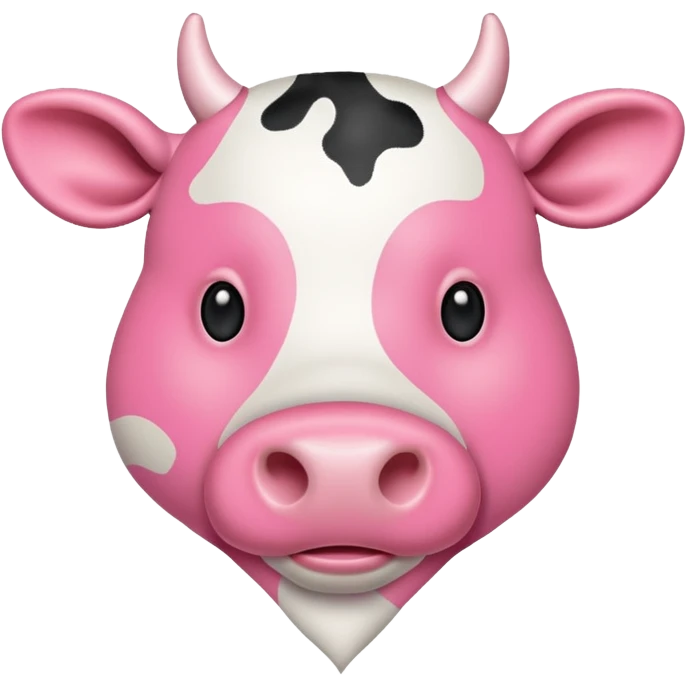 Pink cow spot print heart emoji