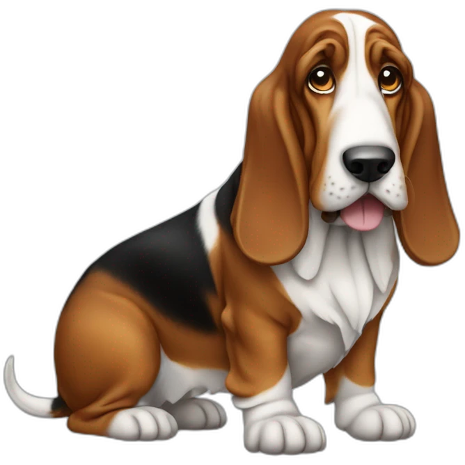 Dog basset hound full-height emoji
