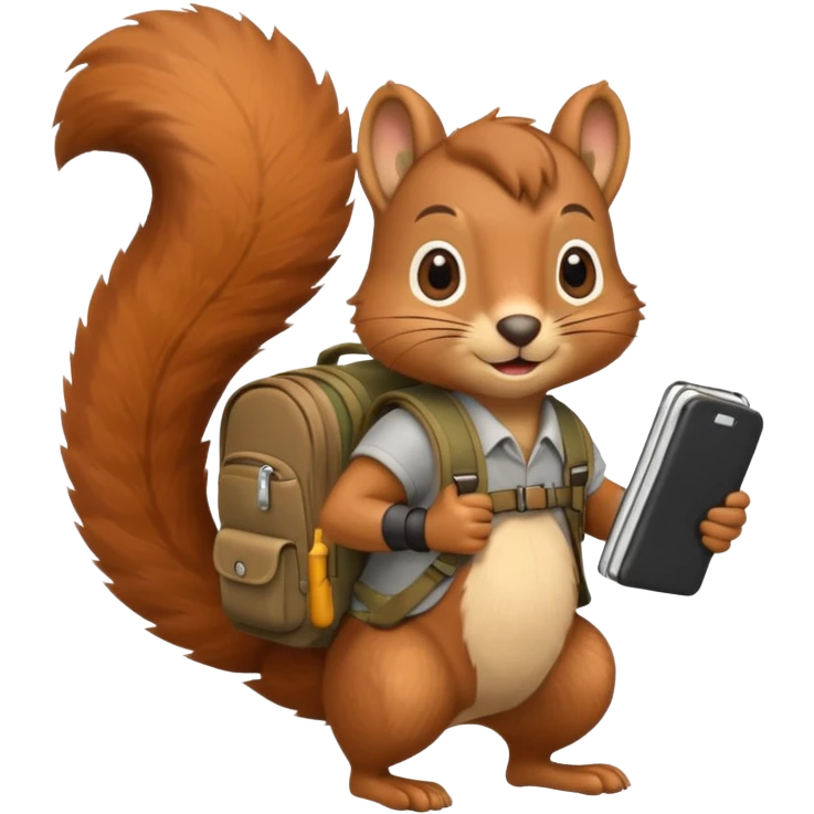 un écureuil campeur emoji