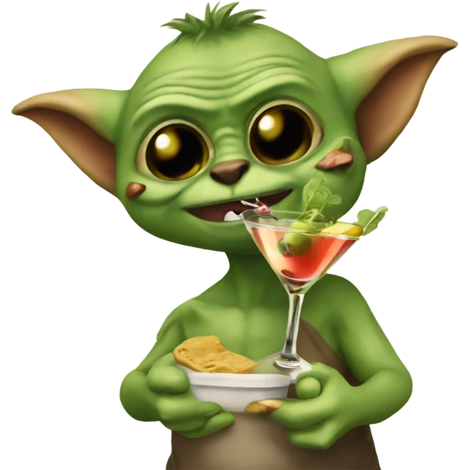 gremlin with martini emoji
