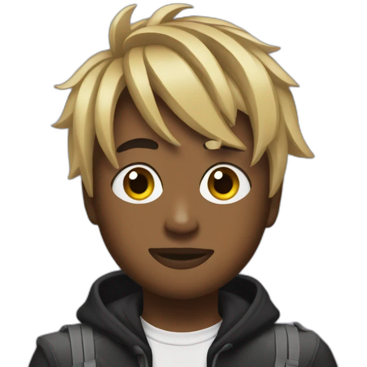 Juice WRLD with black and blond hair emoji