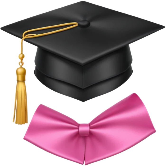 pink graduation hat emoji