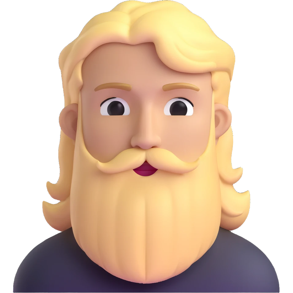 Mr Beast with blonde hair and beard emoji