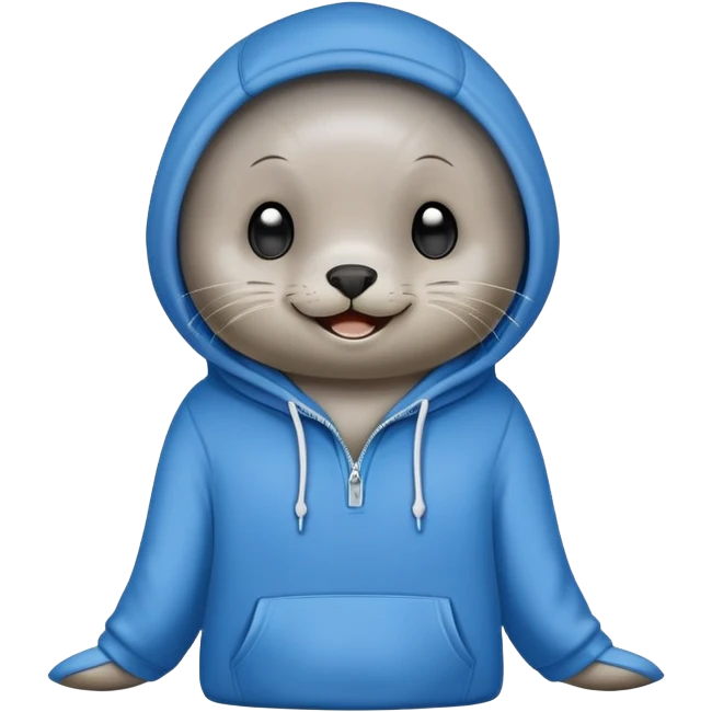 seal wearing a hoodie emoji