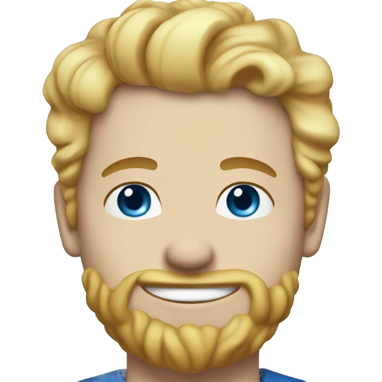 3/4 profile light curl blonde 30yo man blue eyed pale skin emoji