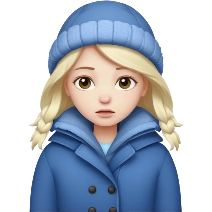 girl feeling cold emoji