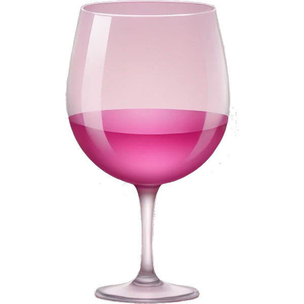 Pink wine glass emoji