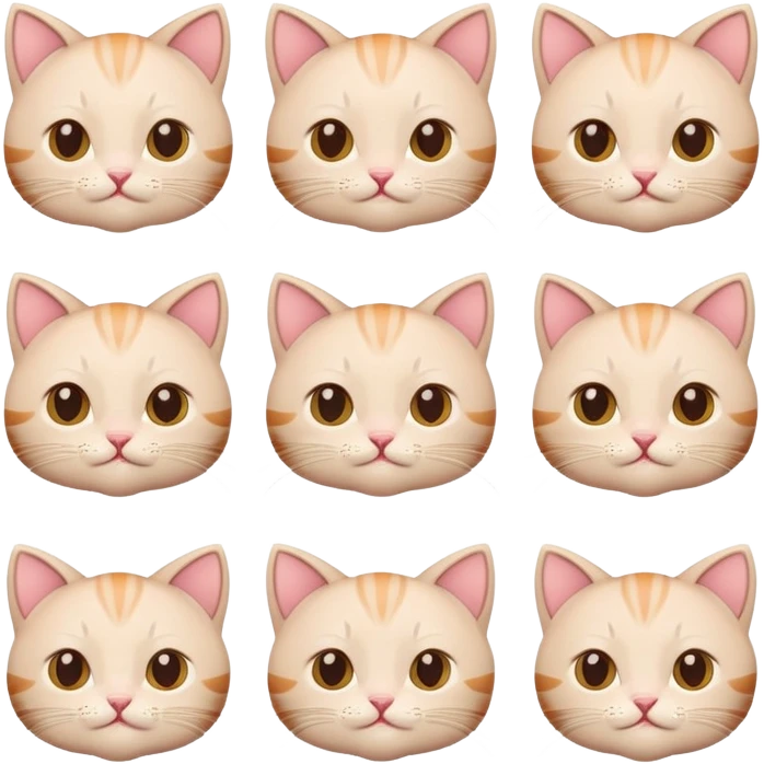 Cute kitty all the emotions emoji