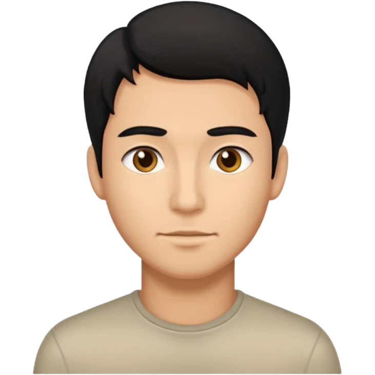 cabelo liso homen emoji