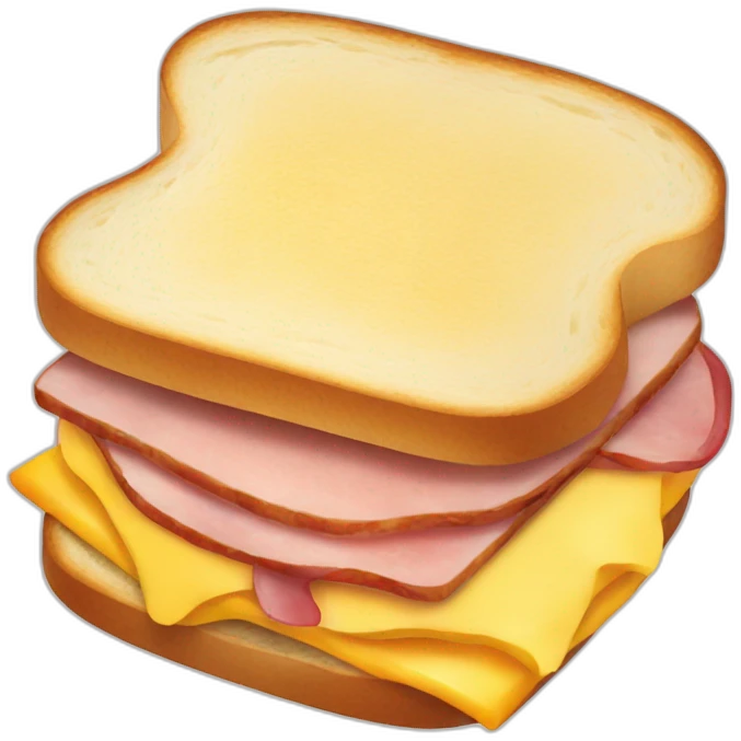 Hot ham and cheese sandwich emoji
