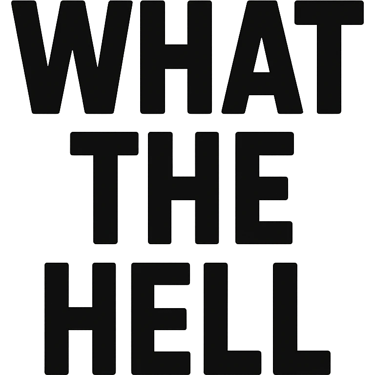 What the hell text remove background emoji