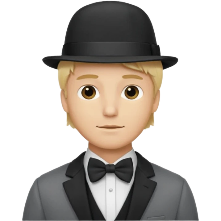 Bow Ties, Coats, and hat, man, modern, blonde man emoji