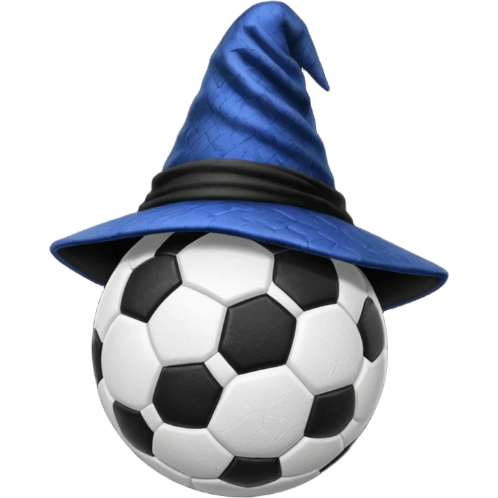 sorcerer hat soccer ball emoji