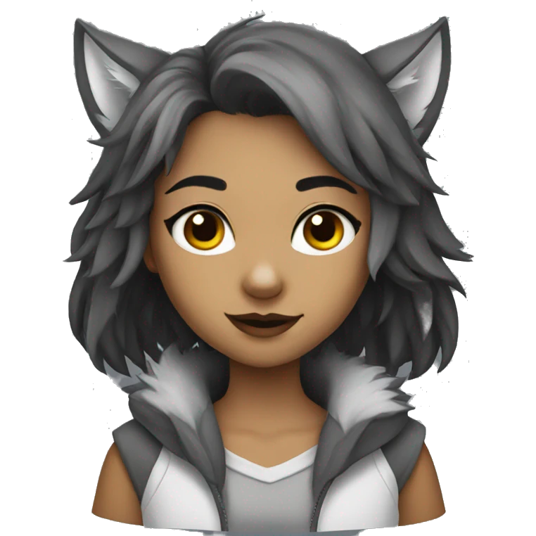 Wolf girl emoji