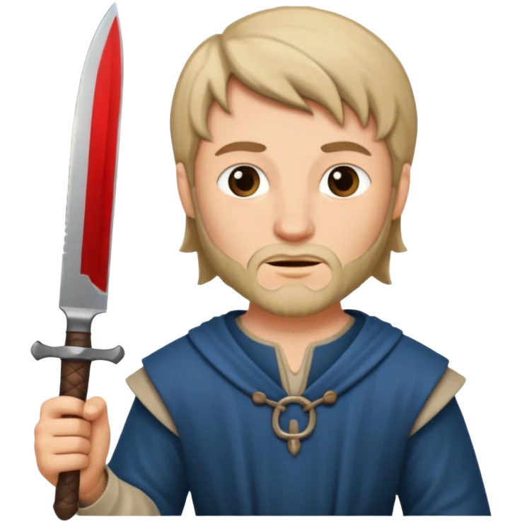 medieval man holding a knife emoji