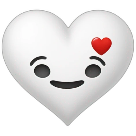Corazón blanco con venda negra emoji