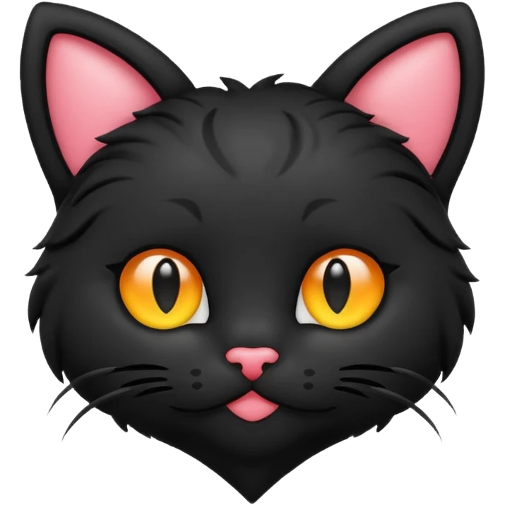 heart black cat ears emoji
