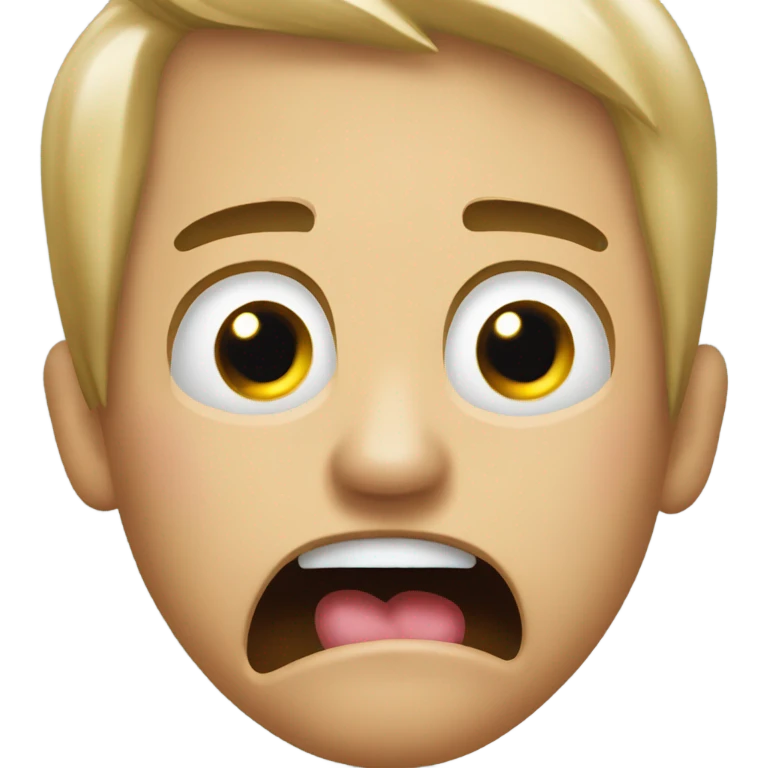 Sticking tongue out angerly  emoji