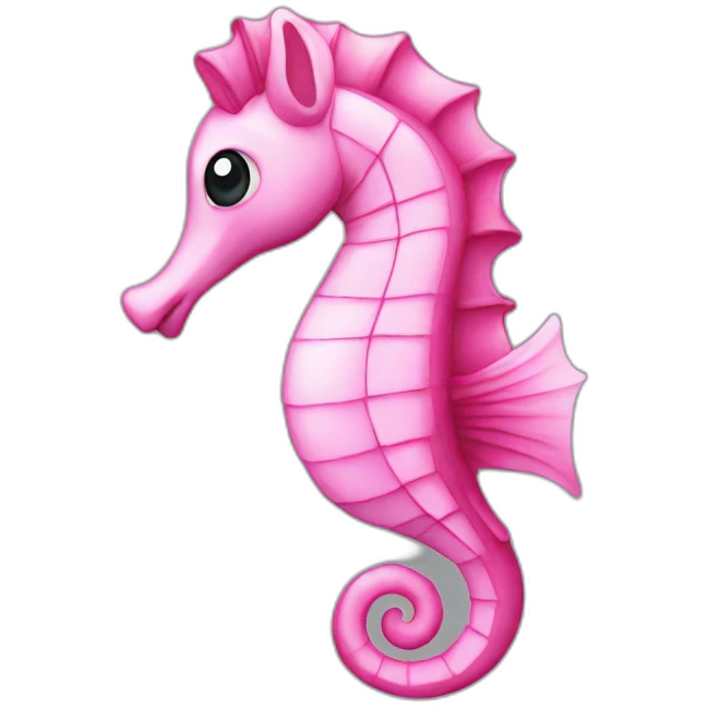 Sea horse pink emoji