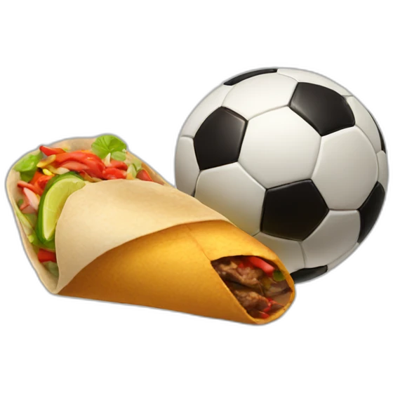 soccer with a fajita emoji