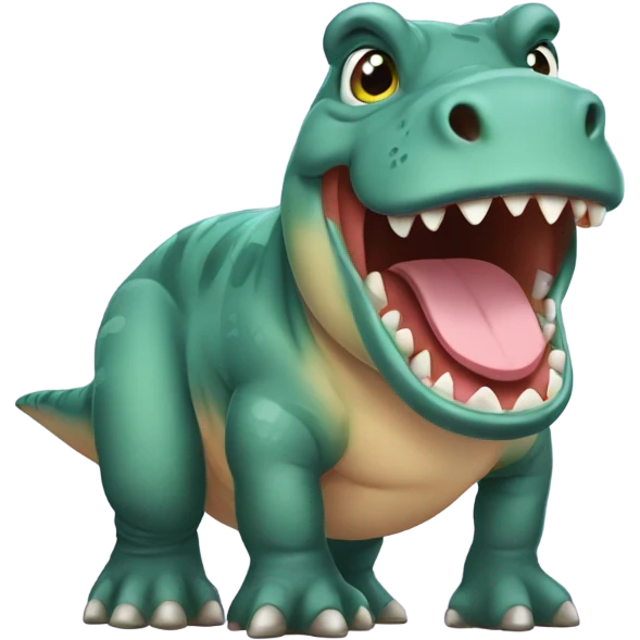 T-Rex hippo  emoji