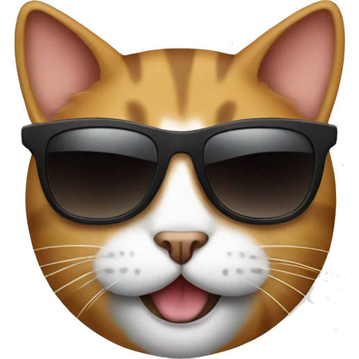 Cat with sunglasses emoji