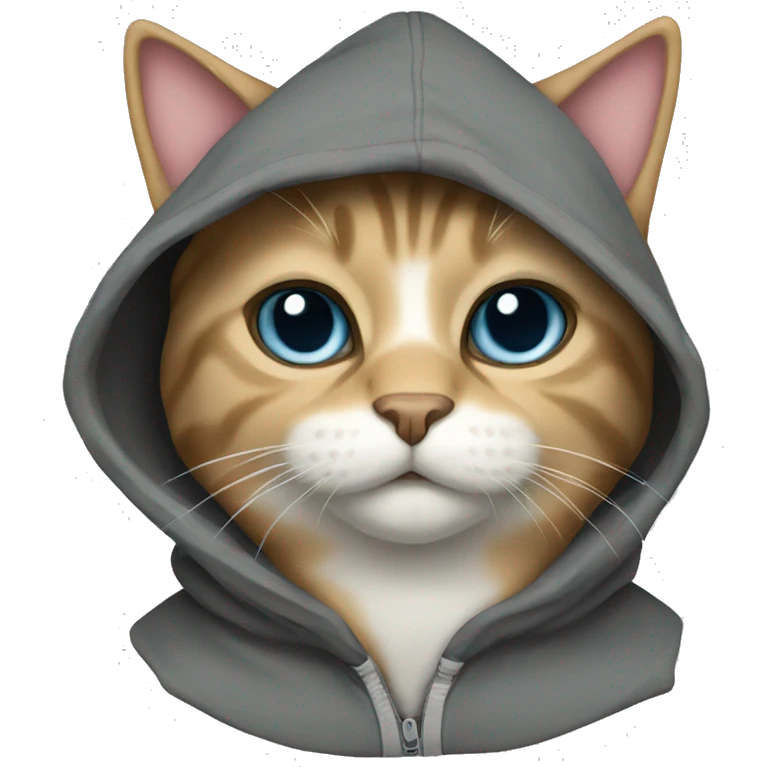 CAT with hoodie  emoji