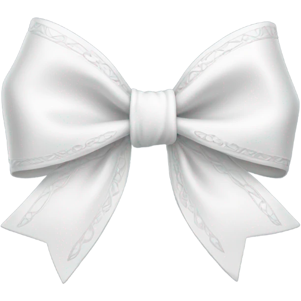 realistic white bow emoji